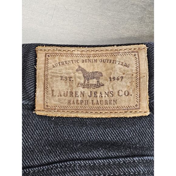 Lauren Jeans Co. Ralph Lauren Women's 12 Classic Straight Black High Rise Denim - Picture 3 of 9